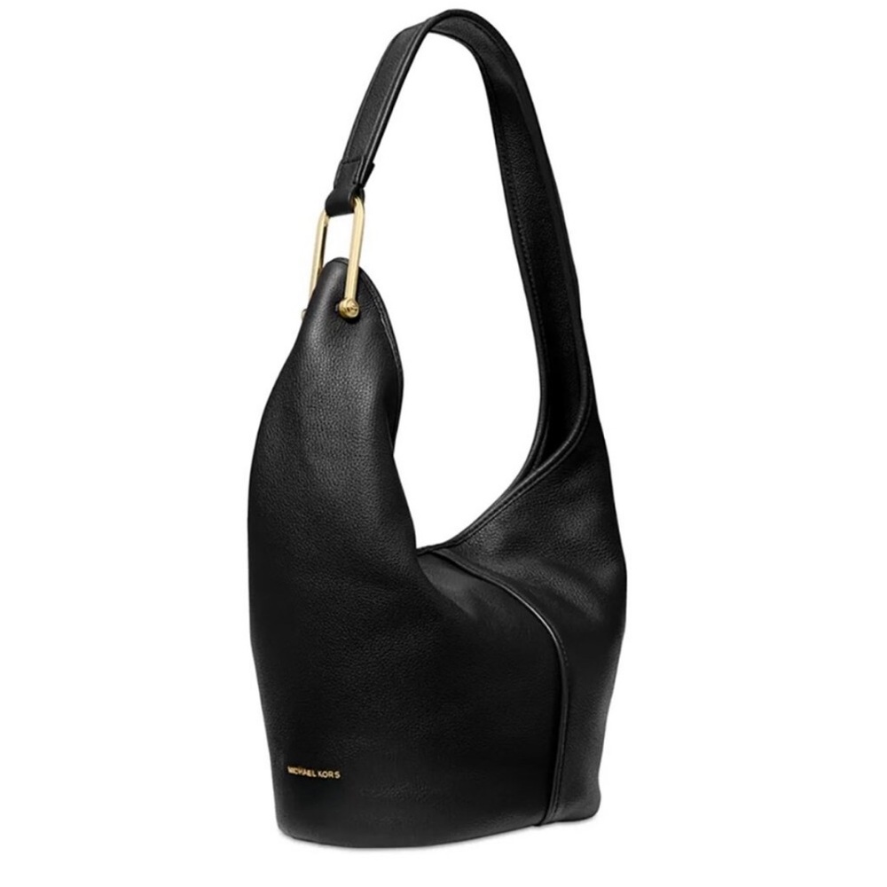Elegant Black Leather Hobo Bag - Picture 2 of 5